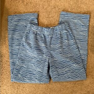 Eddie Bauer Kids Blue Wave Pattern Fleece Pajama bottoms